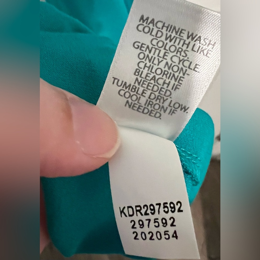 J. Jill Wearever Collection Maxi Dress Stretch Teal Sz Large Petite Flowy NWT! - Picture 11 of 14